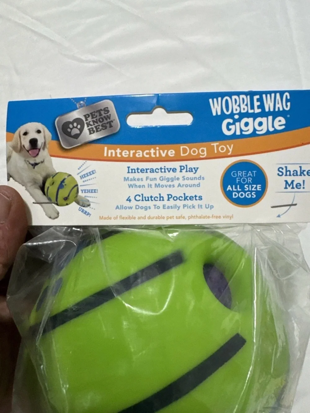 Wobble Wag Giggle Interactive Dog Toy - Lime Green